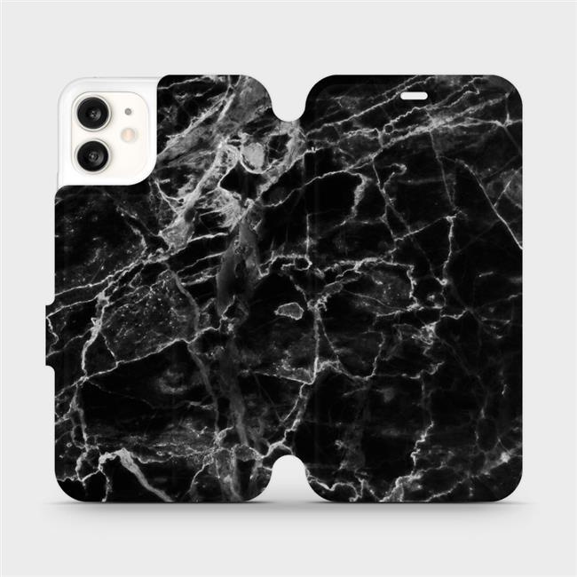 Flipové pouzdro Mobiwear - Apple iPhone 11 - V056P Černý mramor