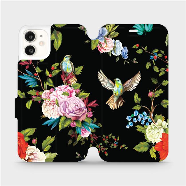 Flipové pouzdro Mobiwear - Apple iPhone 11 - VD09S Ptáčci a květy