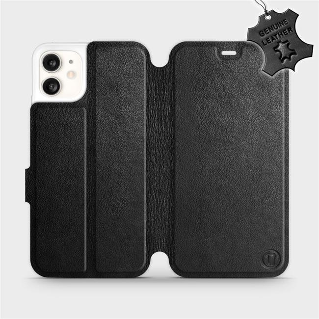 Kožené flip pouzdro Mobiwear - Apple iPhone 11 - Černé