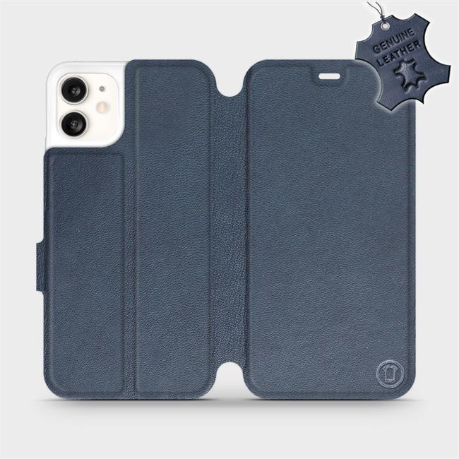 Kožené flip pouzdro Mobiwear - Apple iPhone 11 - Modré