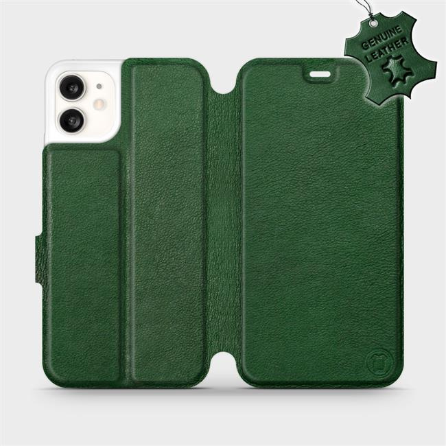 Kožené flip pouzdro Mobiwear - Apple iPhone 11 - Zelené