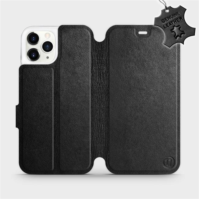 Kožené flip pouzdro Mobiwear - Apple iPhone 11 Pro - Černé