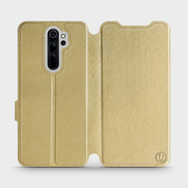 Flipové pouzdro Mobiwear - Xiaomi Redmi Note 8 Pro - Zlatavé a šedé