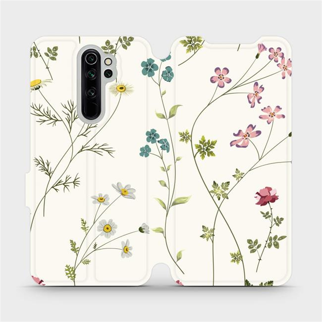 Flipové pouzdro Mobiwear - Xiaomi Redmi Note 8 Pro - MD03S Tenké rostlinky s květy