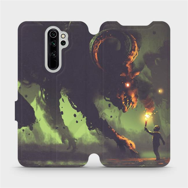 Flipové pouzdro Mobiwear - Xiaomi Redmi Note 8 Pro - VA08P Příšera a kluk s pochodní
