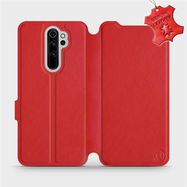 Kožené flip pouzdro Mobiwear - Xiaomi Redmi Note 8 Pro - Červené