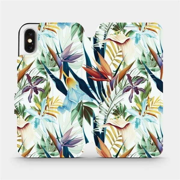 Flipové pouzdro Mobiwear - Apple iPhone X - M071P Flóra