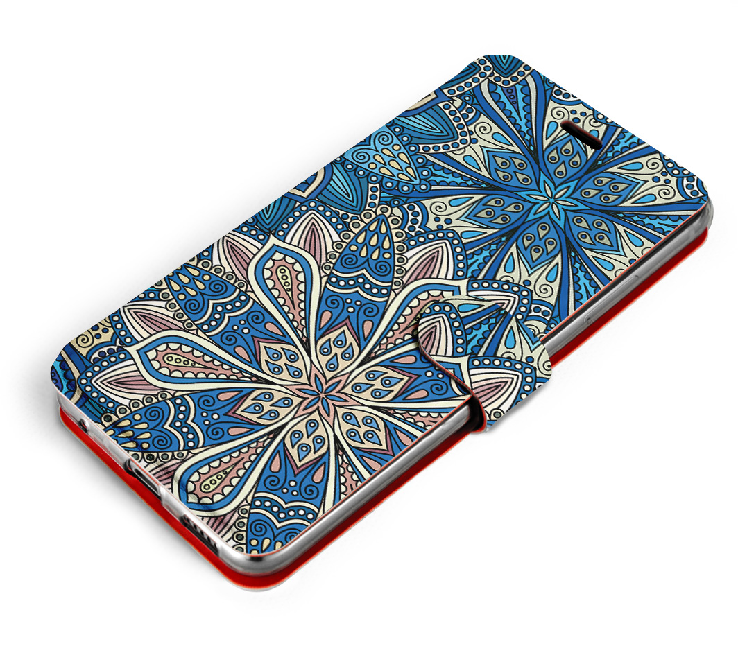 Flipové pouzdro Mobiwear - Samsung Galaxy A34 5G - V108P Modré mandala květy
