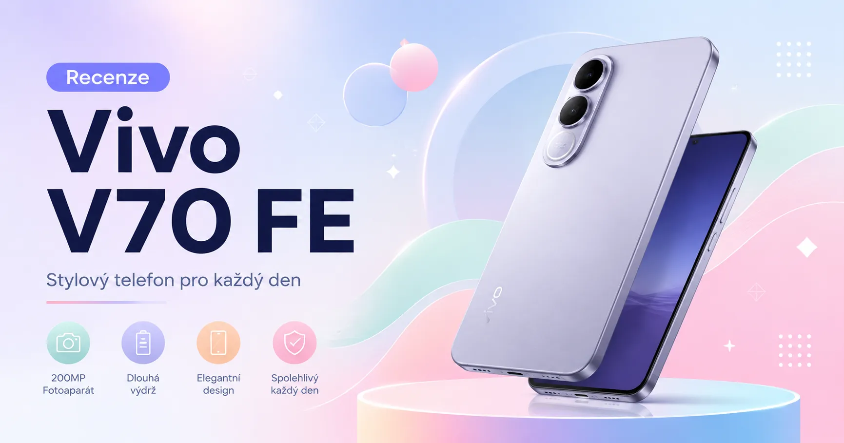 Vivo V70 FE: 200Mpx foťák, baterie na dva dny a IP68 pod 10 000 Kč. Takhle vypadá překvapení roku