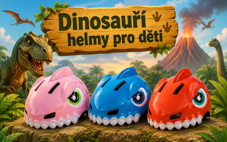 Dinosauři jsou zpět! Na CoolCase najdete dětské helmy, které děti budou chtít nosit samy