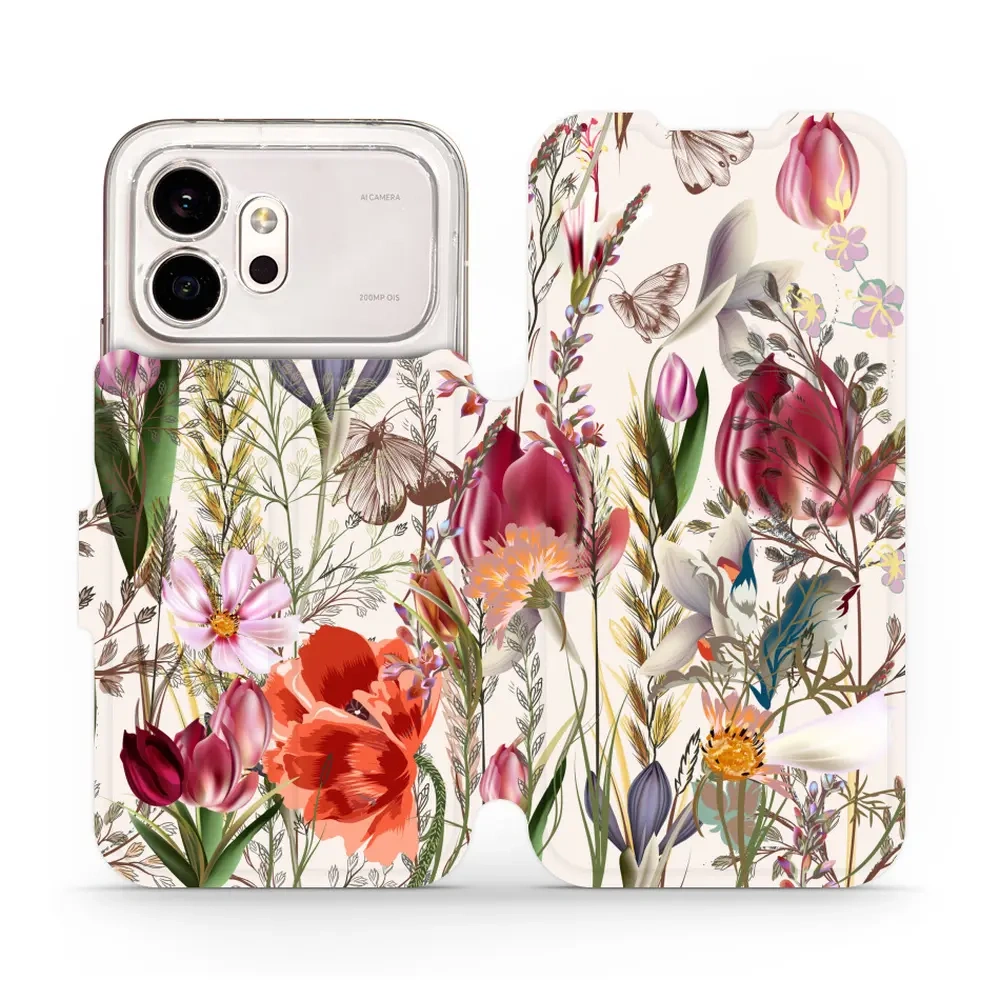 Flip pouzdro Mobiwear na Honor 600, motiv rozkvetlá louka