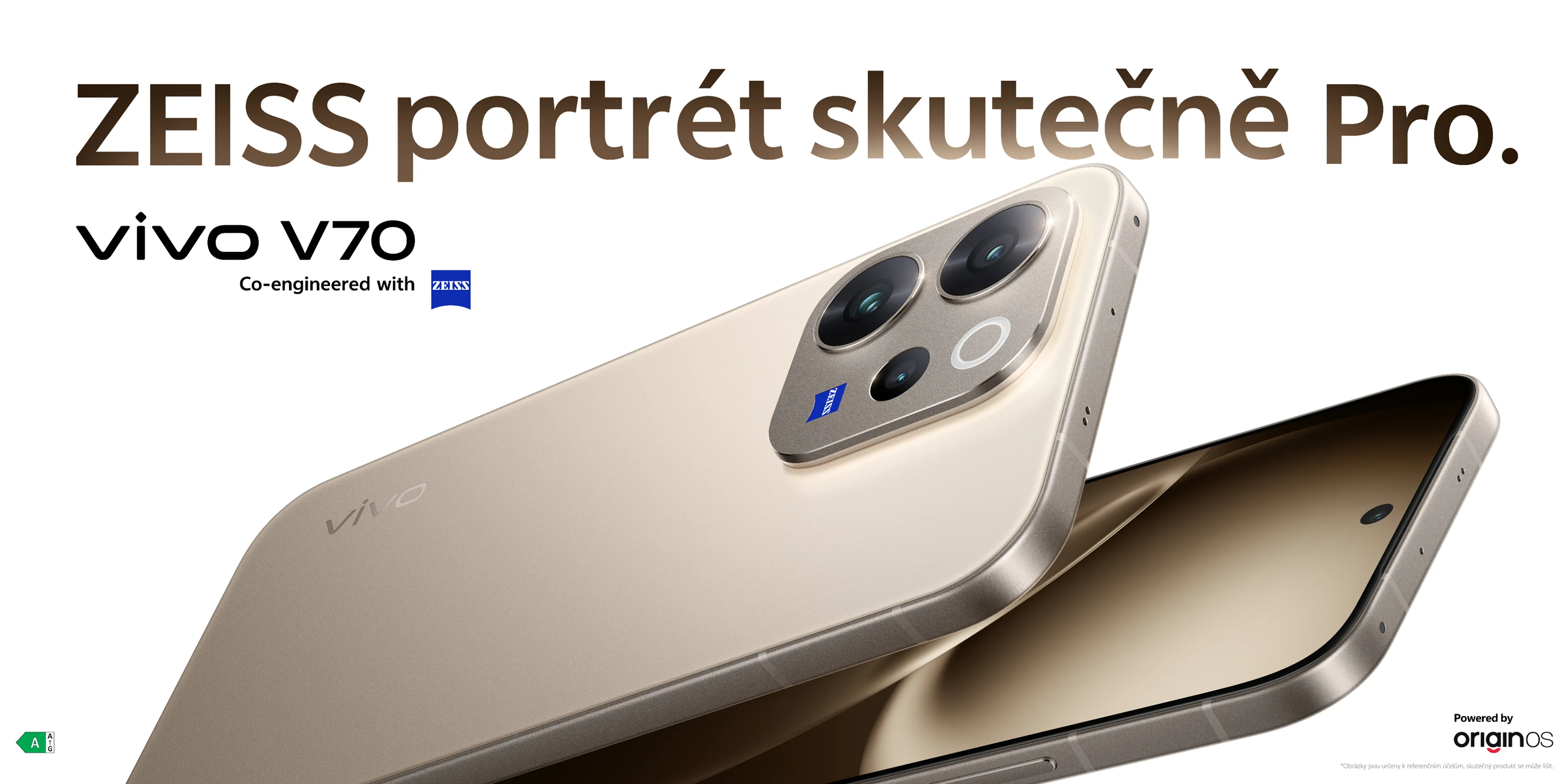 Vivo V70 5G, kompaktní design s hliníkovým rámem a plochým displejem