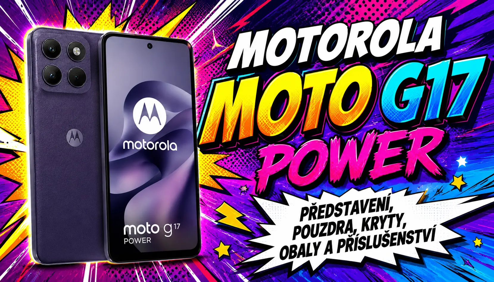 Motorola Moto G17 Power, baterie 6000mAh a 30W nabíjení