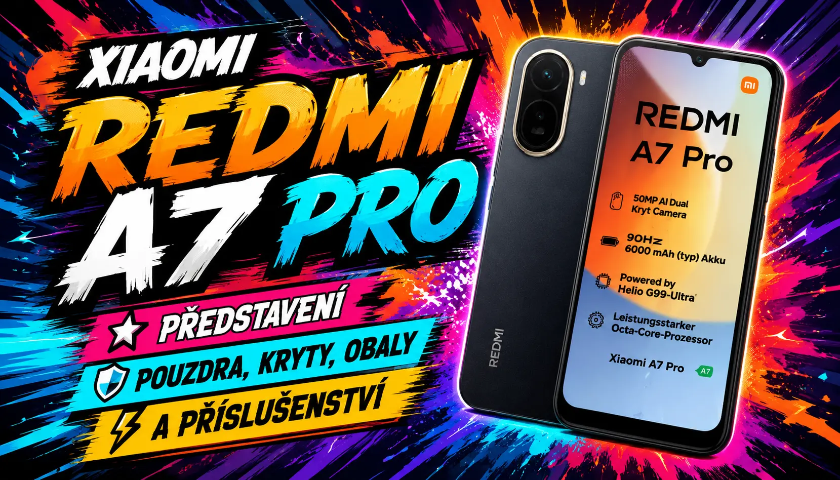Xiaomi Redmi A7 Pro, 6,9 palcový displej a baterie 6000mAh