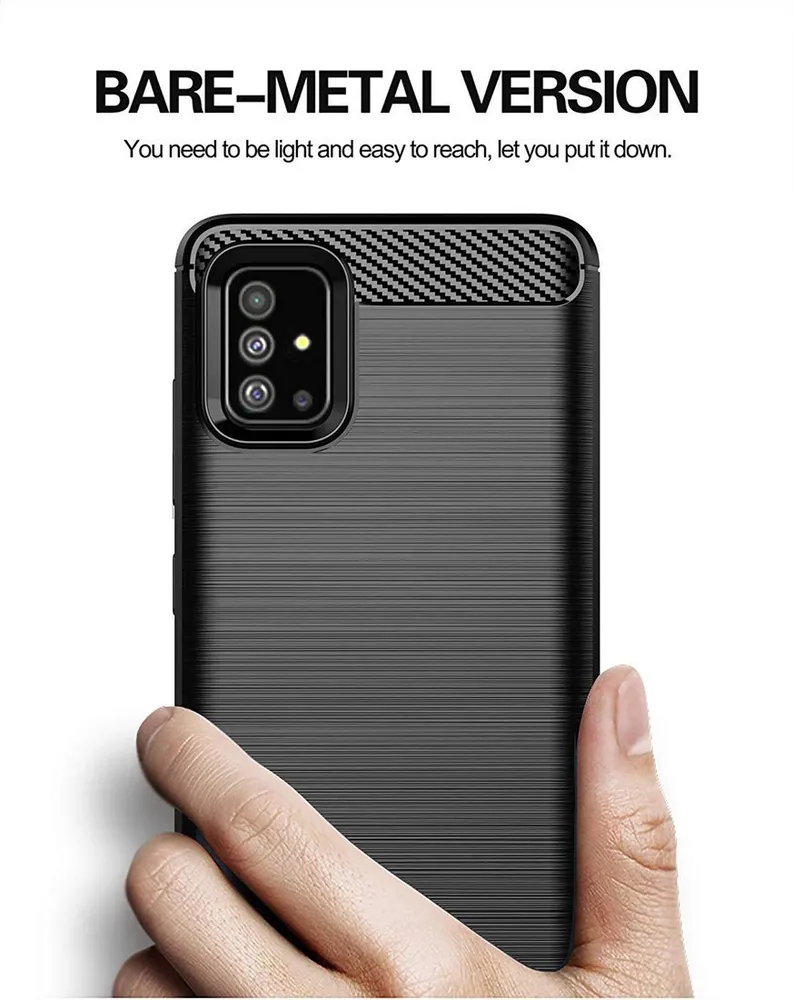 Kryt na mobil Samsung Galaxy A71 Carbon obal černý