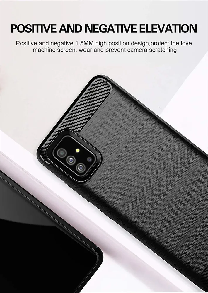 Kryt na mobil Samsung Galaxy A71 Carbon obal černý