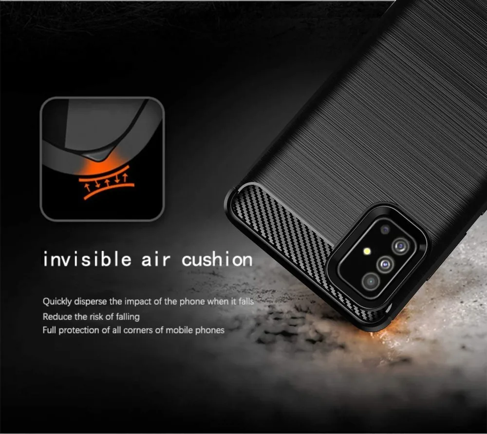Kryt na mobil Samsung Galaxy A71 Carbon obal černý