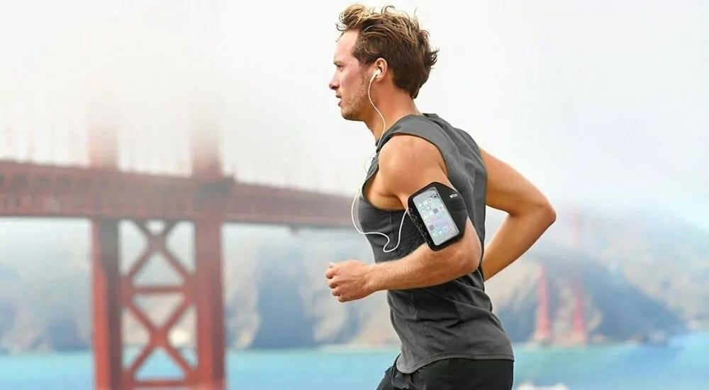 Sportovní pouzdro na ruku na běhání Armband pro mobily do 4,7" Modré