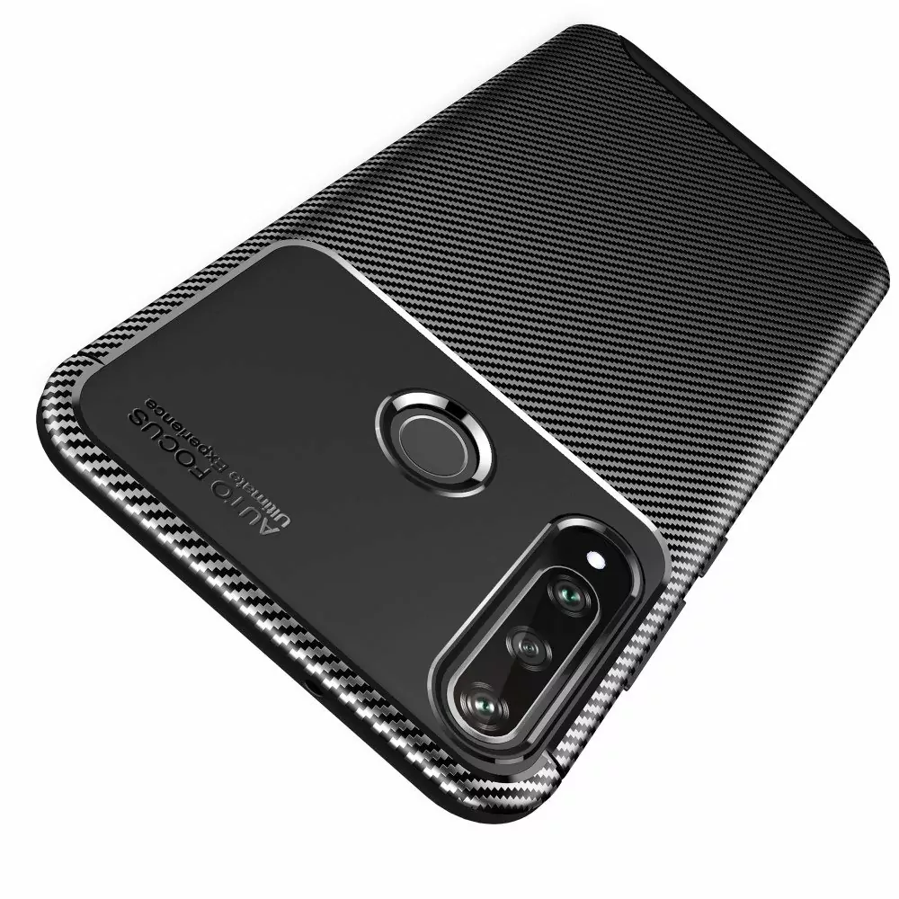 Silikonové pouzdro Coolcase CARBON Fiber na mobil Huawei Y6p modré