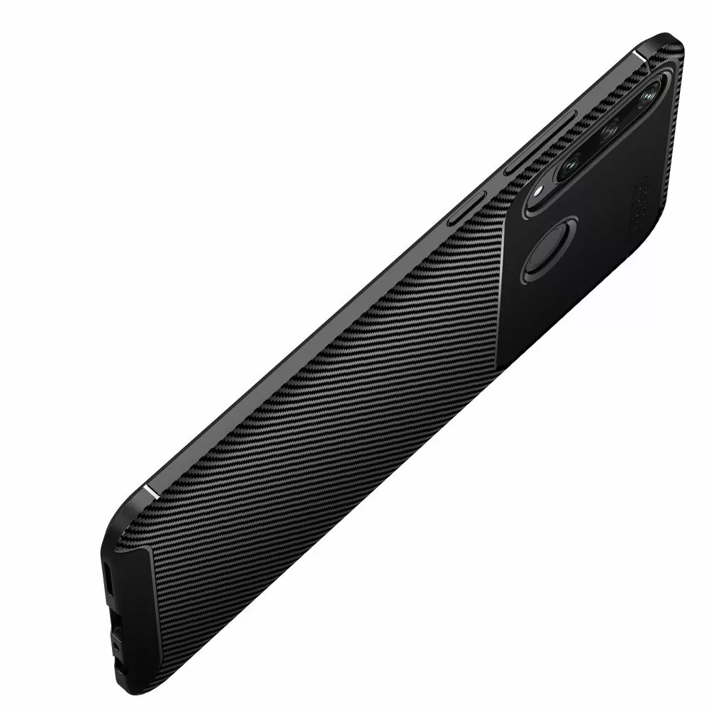 Silikonové pouzdro Coolcase CARBON Fiber na mobil Huawei Y6p modré