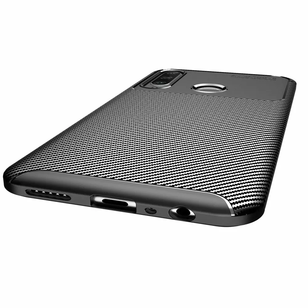 Silikonové pouzdro Coolcase CARBON Fiber na mobil Huawei Y6p modré
