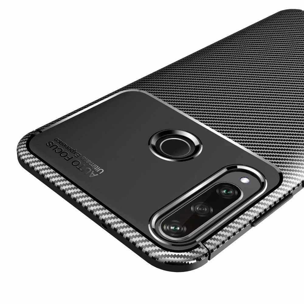 Silikonové pouzdro Coolcase CARBON Fiber na mobil Huawei Y6p modré