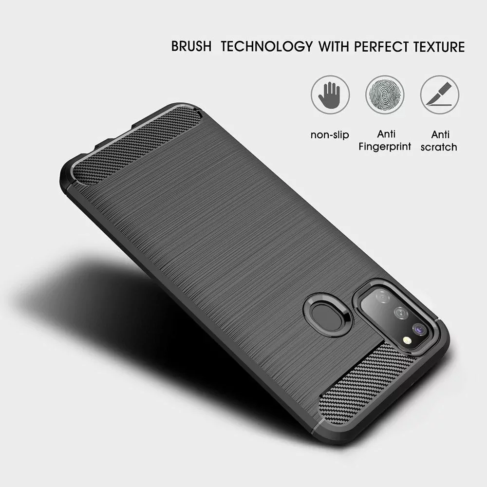Silikonové pouzdro Coolcase CARBON na mobil Samsung Galaxy A21s Černé