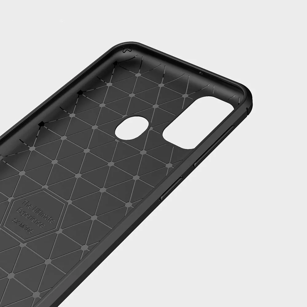 Silikonové pouzdro Coolcase CARBON na mobil Samsung Galaxy A21s Černé