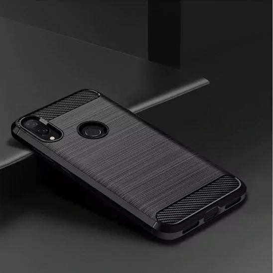Silikonové pouzdro Coolcase CARBON na mobil Xiaomi Redmi 9A / Redmi 9AT Černé