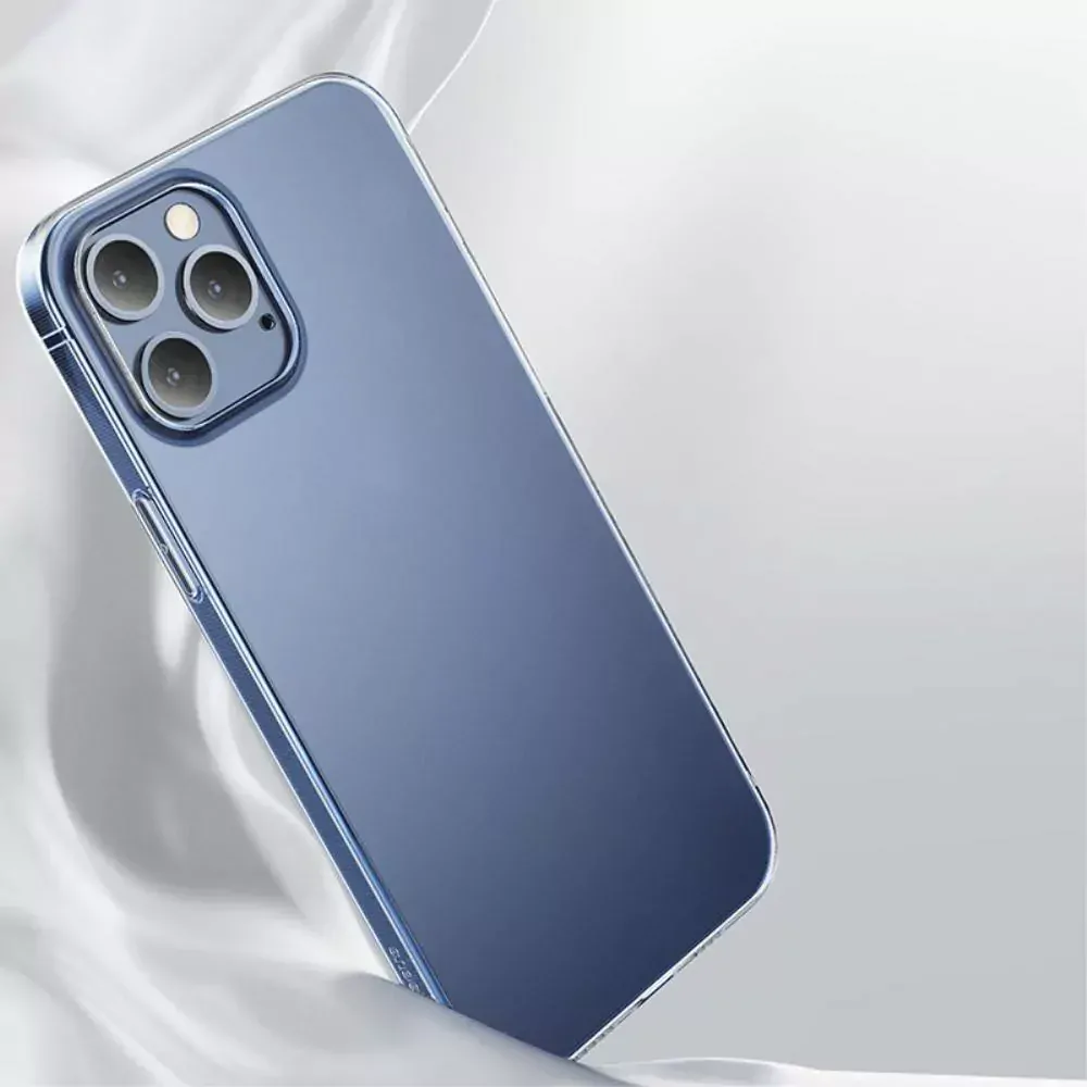 Silikonové pouzdro Coolcase Ultra Thin  0,5 mm na mobil Apple iPhone 12 / Apple iPhone 12 Pro čiré