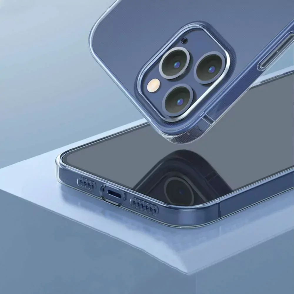 Silikonové pouzdro Coolcase Ultra Thin  0,5 mm na mobil Apple iPhone 12 / Apple iPhone 12 Pro čiré