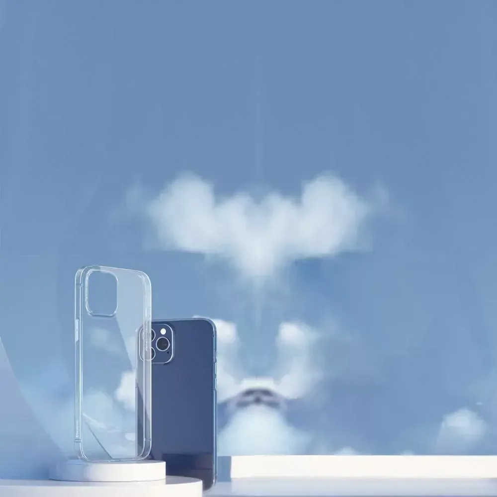 Silikonové pouzdro Coolcase Ultra Thin  0,5 mm na mobil Apple iPhone 12 / Apple iPhone 12 Pro čiré