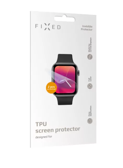 TPU folie na displej FIXED Invisible Protector pro Apple Watch 44mm / Watch 42mm, 2ks v balení, čirá
