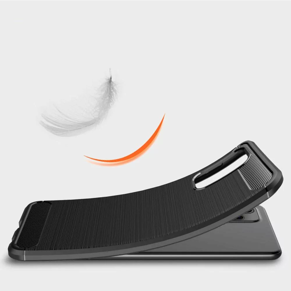 Silikonové pouzdro Coolcase Carbon na mobil Samsung Galaxy A72 černé