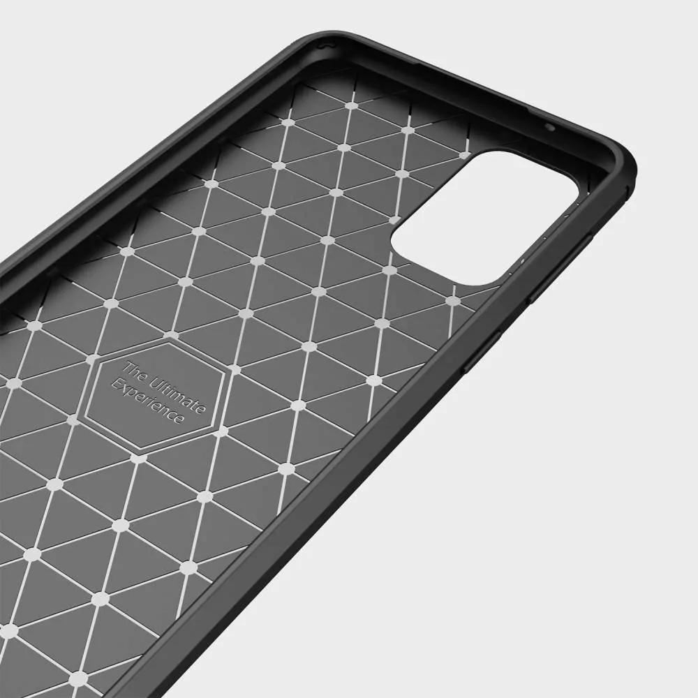 Silikonové pouzdro Coolcase Carbon na mobil Samsung Galaxy A72 černé