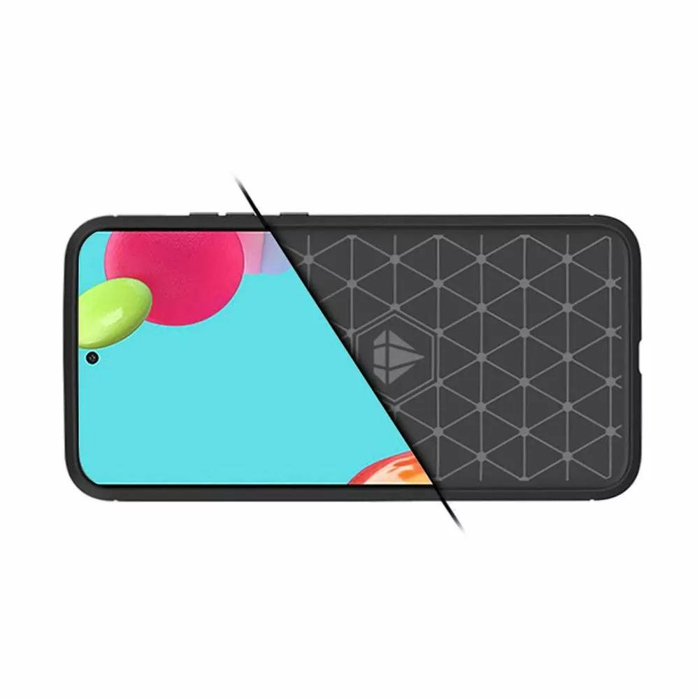 Silikonové pouzdro Coolcase Carbon na mobil Samsung Galaxy A72 černé
