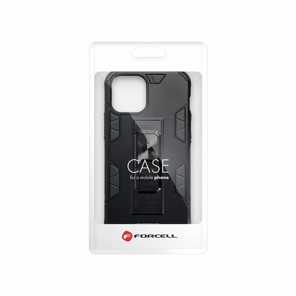 Ultra odolné pouzdro Forcell DEFENDER na mobil Samsung Galaxy A02s černé se stojánkem