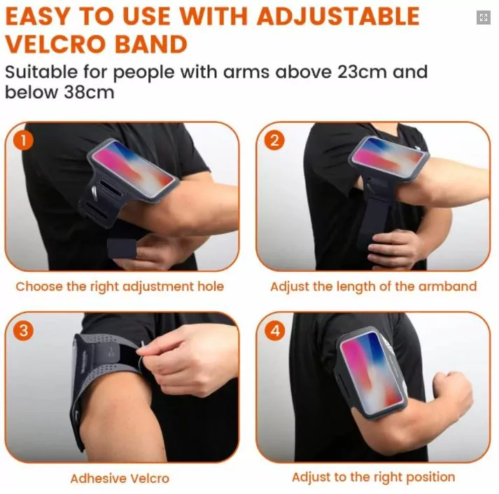 Sportovní pouzdro na ruku na běhání SWISSTEN ARMBAND pro mobily do 6" růžové