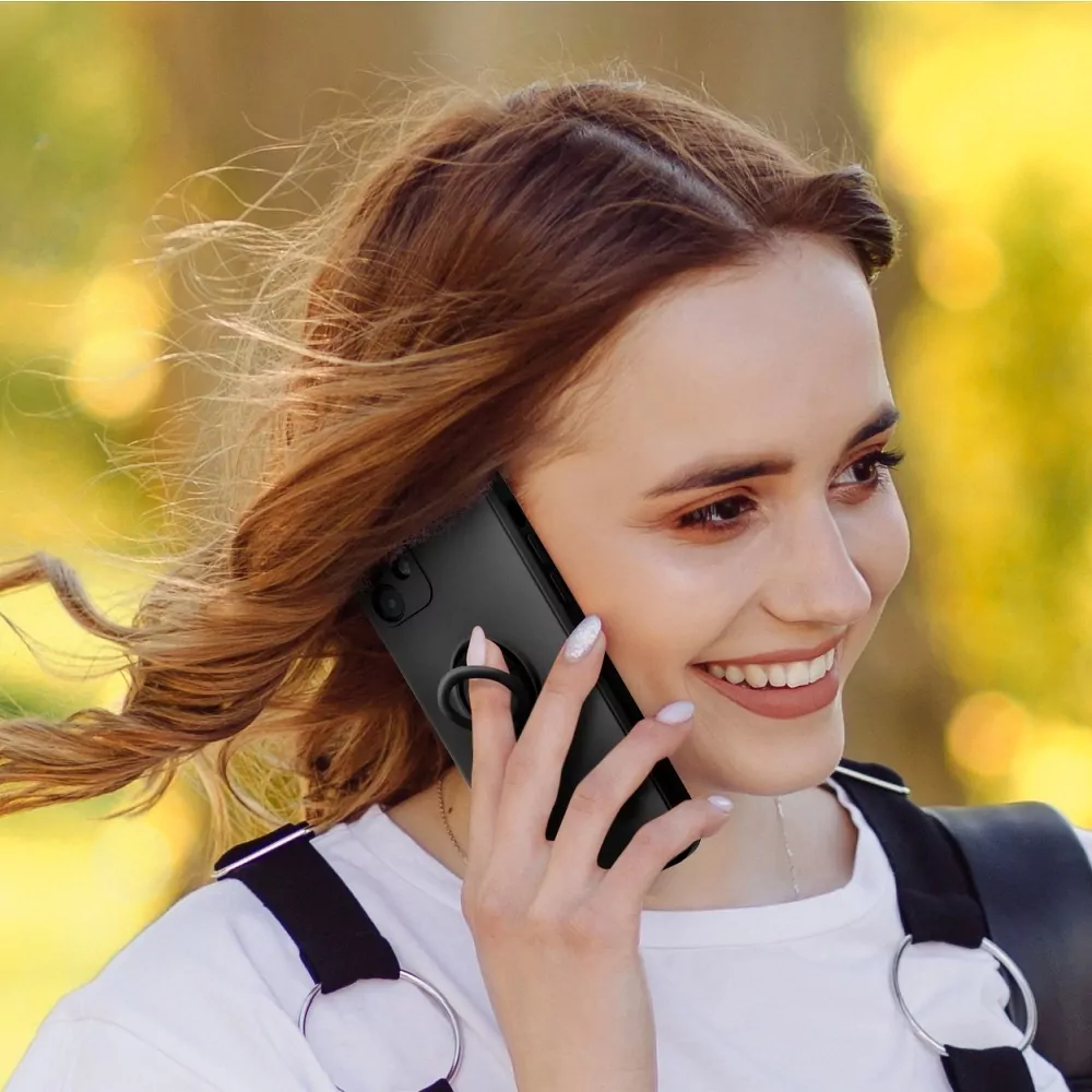 Silikonové pouzdro Forcell RING na mobil Samsung Galaxy A32 5G černé