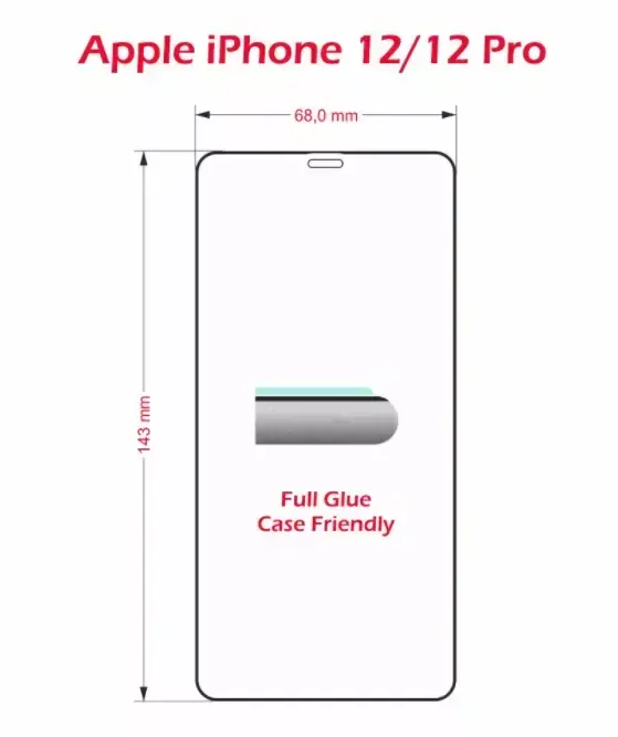 Ochranné sklo ALIGATOR PRINT na celý displej Apple iPhone 12 Mini černé 8595181195666