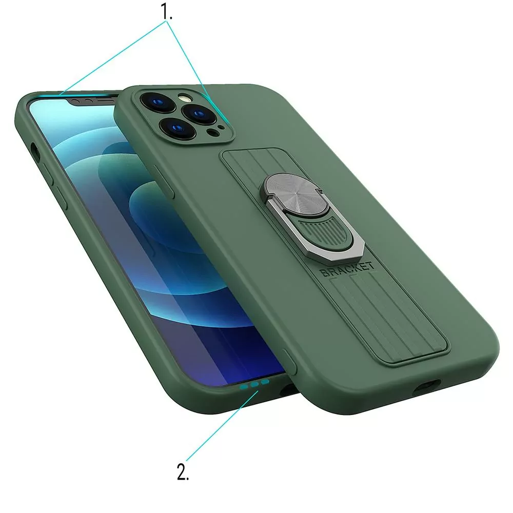Silikonové pouzdro Ring Case na mobil Samsung Galaxy A53 5G černé