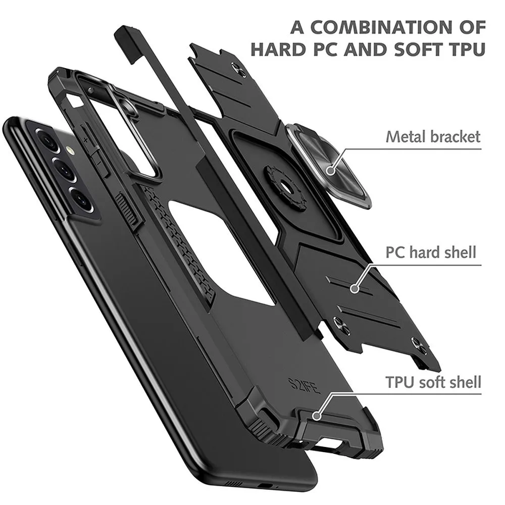 Hybridní pouzdro Coolcase Nitro na mobil Apple iPhone 13 Pro černé odolné se stojánkem