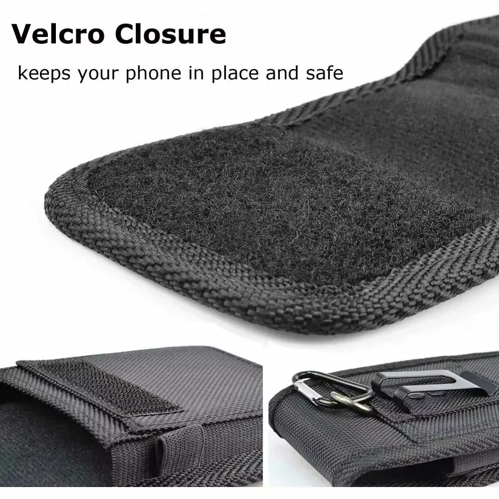 Vertikální pouzdro na opasek OXFORD Model 1 – mobil do 13 x 7 cm, černé