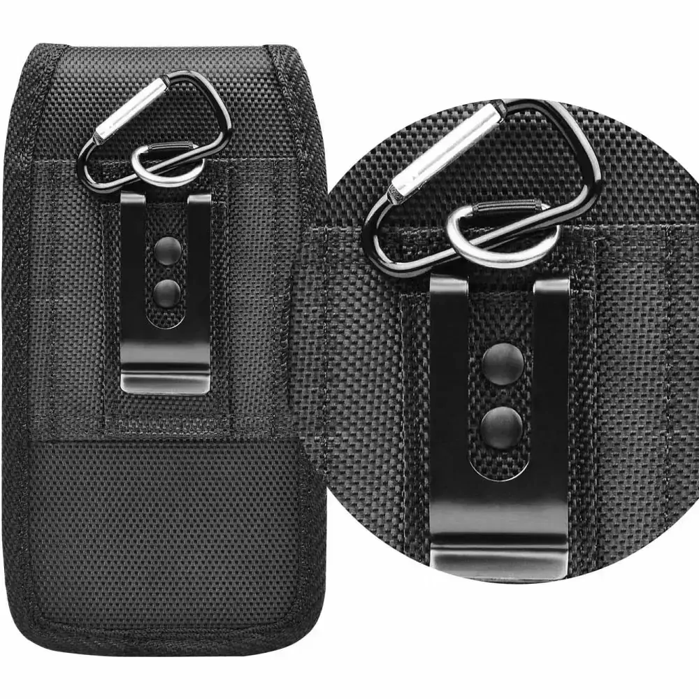 Vertikální pouzdro na opasek OXFORD Model 1 – mobil do 13 x 7 cm, černé