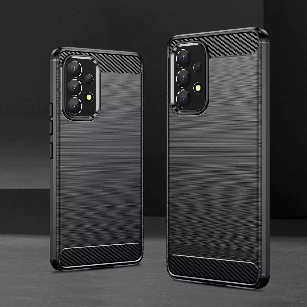 Silikonové pouzdro Coolcase Carbon na mobil Samsung Galaxy M13 Černé