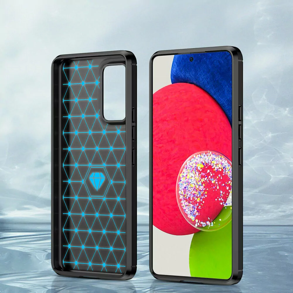 Silikonové pouzdro Coolcase Carbon na mobil Samsung Galaxy M13 Černé
