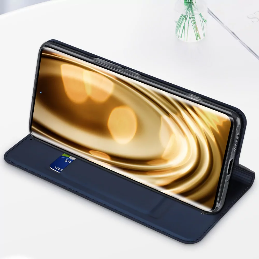 Prémiové flipové pouzdro DUX DUCIS SKIN na mobil Samsung Galaxy A54 5G zlatavé