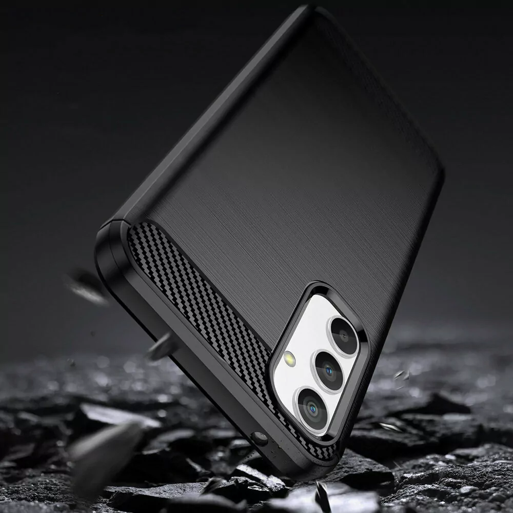 Silikonové pouzdro Coolcase Carbon na mobil Samsung Galaxy A34 5G Tmavě modré