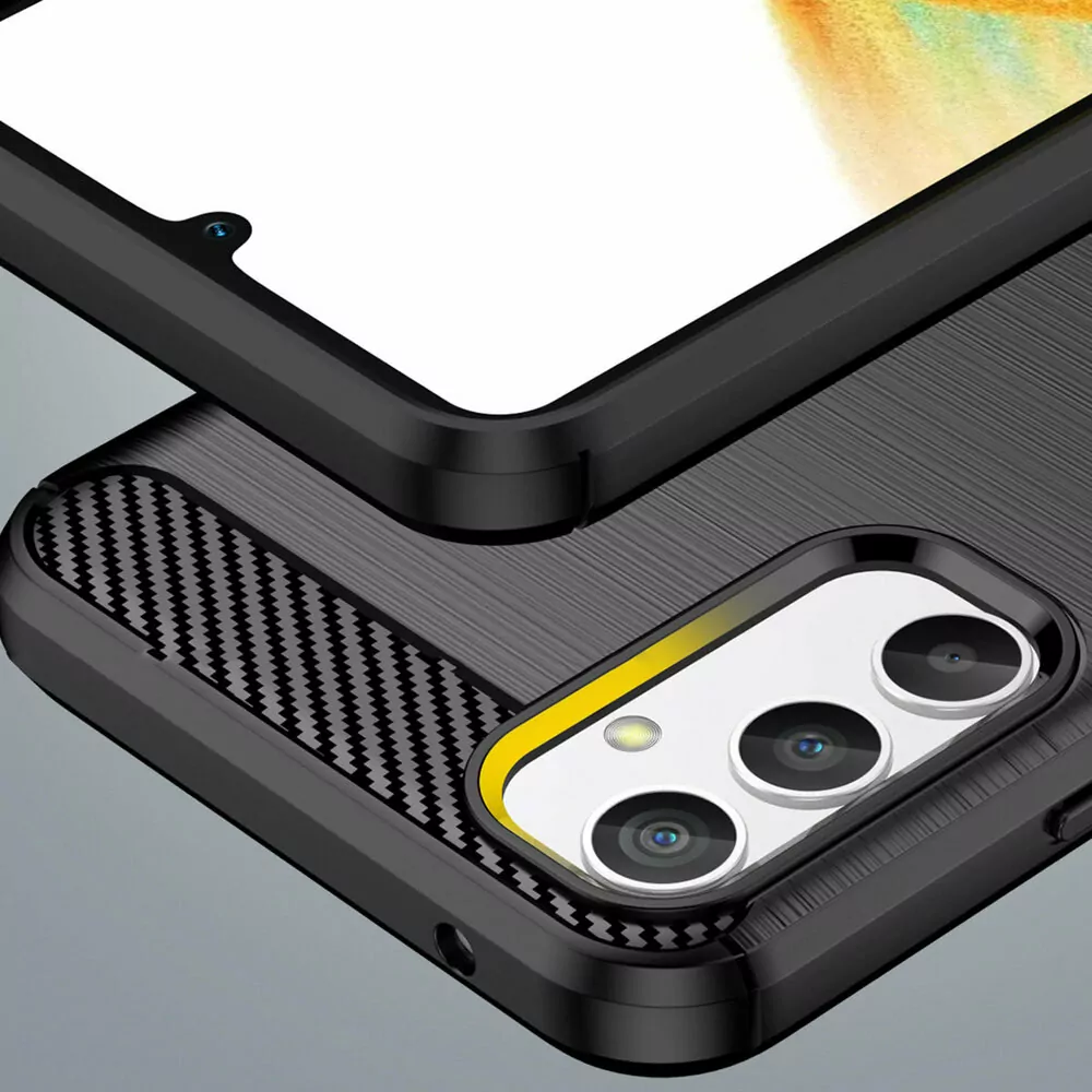Silikonové pouzdro Coolcase Carbon na mobil Samsung Galaxy A34 5G Tmavě modré