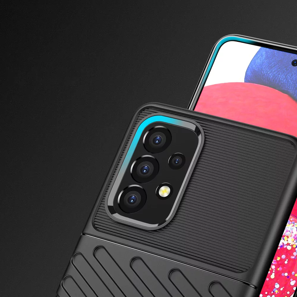 Odolnější gumové pouzdro Armored Thunder na mobil Samsung Galaxy A23 5G Černé